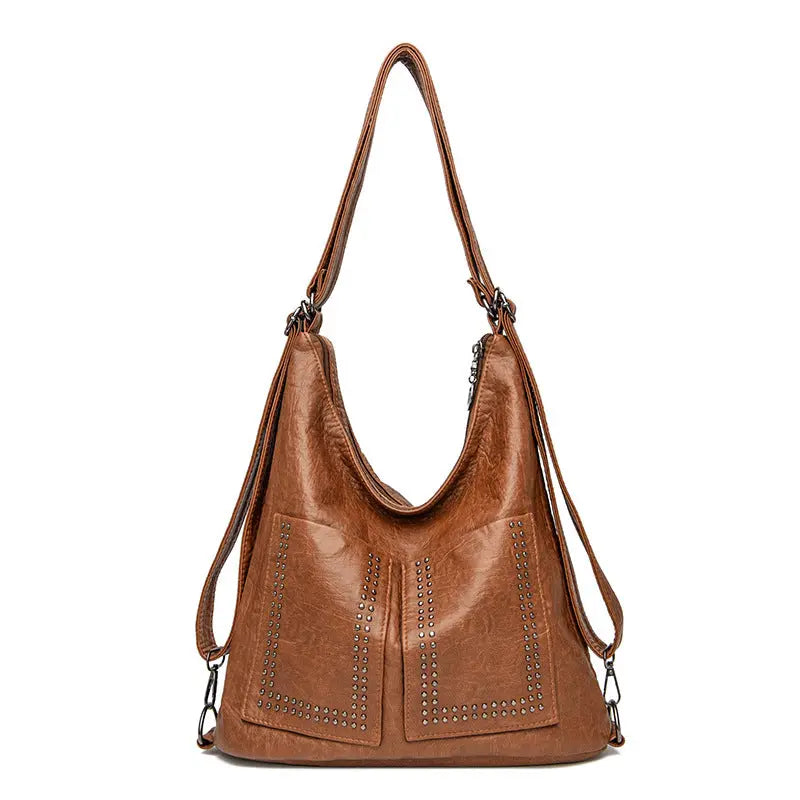 Trendy Fashion Ladies Tote Bag One Shoulder Handheld Diagonal Retro - WAlMYe #