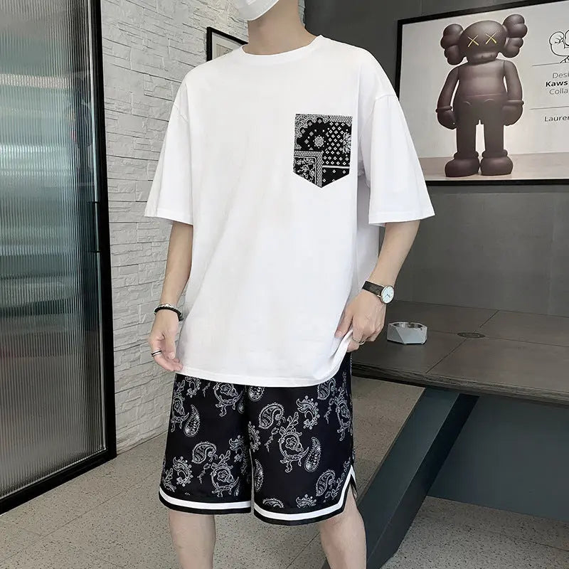 Trendy Men's Shorts Suit Casual Two Pieces - WAlMYe #