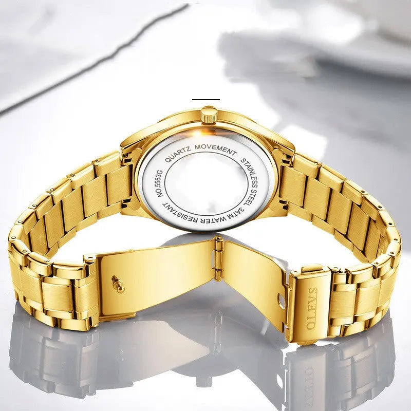 Tuhao Gold Diamond Quartz Waterproof Glow Business Men's Watch - WAlMYe #
