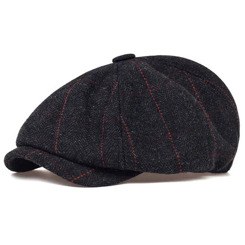 Unisex Autumn Winter Newsboy Caps Men And Women Warm Tweed O - WAlMYe #