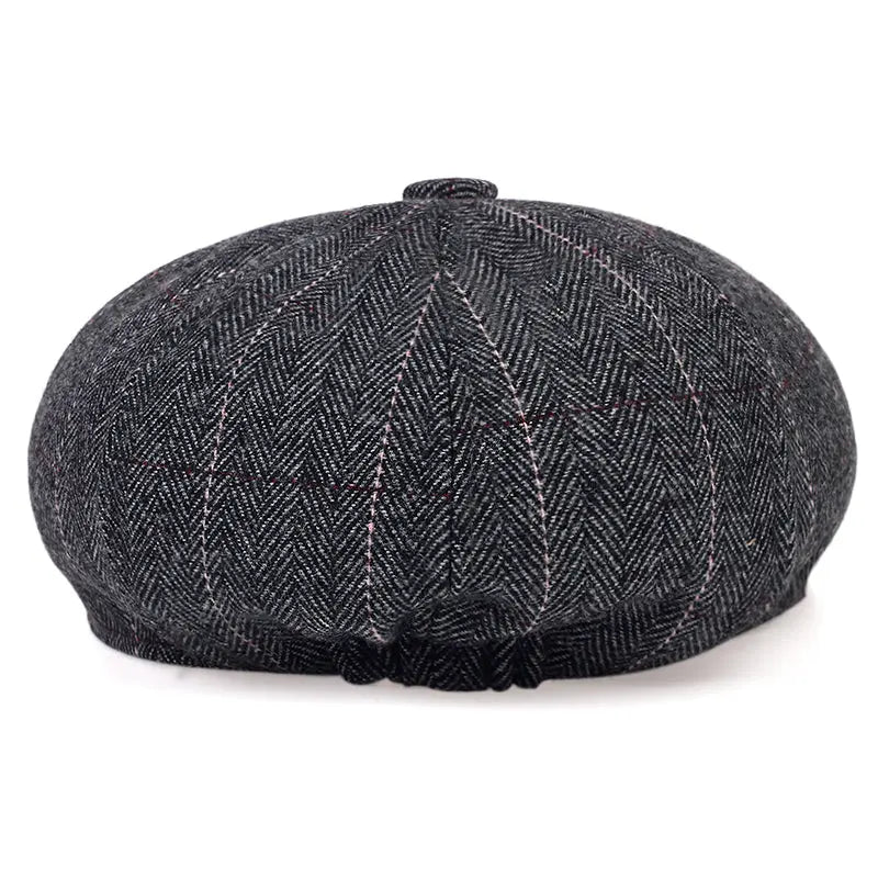 Unisex Autumn Winter Newsboy Caps Men And Women Warm Tweed O - WAlMYe #