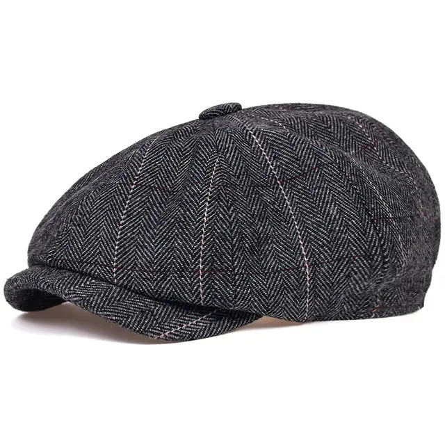 Unisex Autumn Winter Newsboy Caps Men And Women Warm Tweed O - WAlMYe #