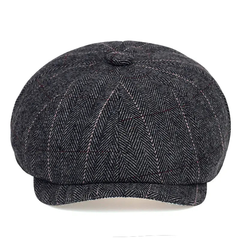 Unisex Autumn Winter Newsboy Caps Men And Women Warm Tweed O - WAlMYe #