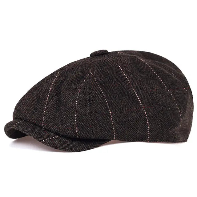 Unisex Autumn Winter Newsboy Caps Men And Women Warm Tweed O - WAlMYe #