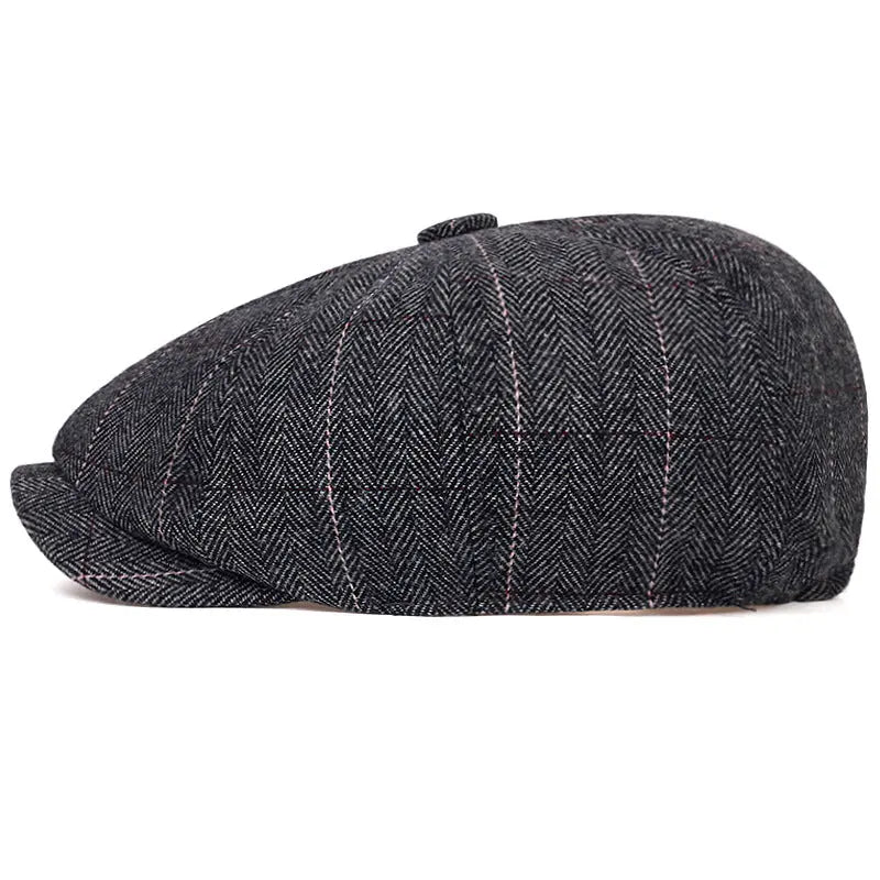 Unisex Autumn Winter Newsboy Caps Men And Women Warm Tweed O - WAlMYe #