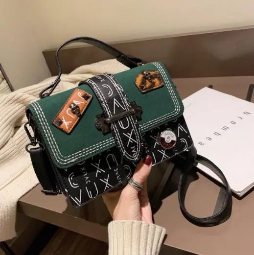 Versatile Ins Messenger  Badge Fashion Hand Small Square Bag - WAlMYe #