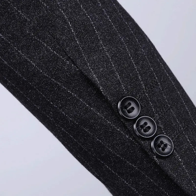 Vertical striped suit groom groomsmen - WAlMYe #