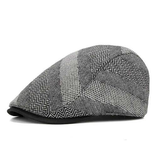 Vintage British Check Men's Warm Beret - WAlMYe #