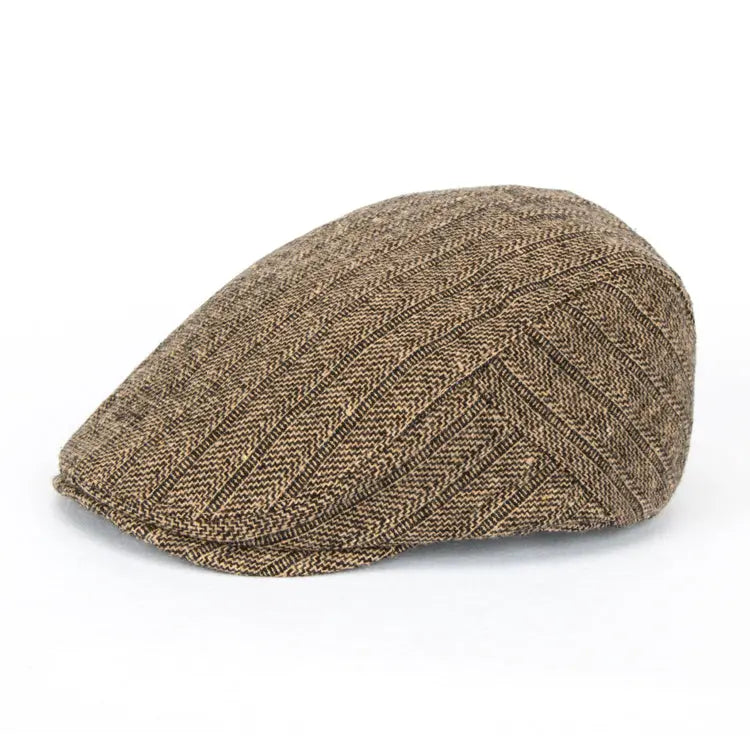 Vintage British Check Men's Warm Beret - WAlMYe #