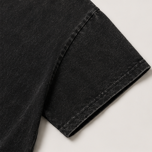 WALMYE Archive Heavyweight Vintage Washed Frayed Tee – Black