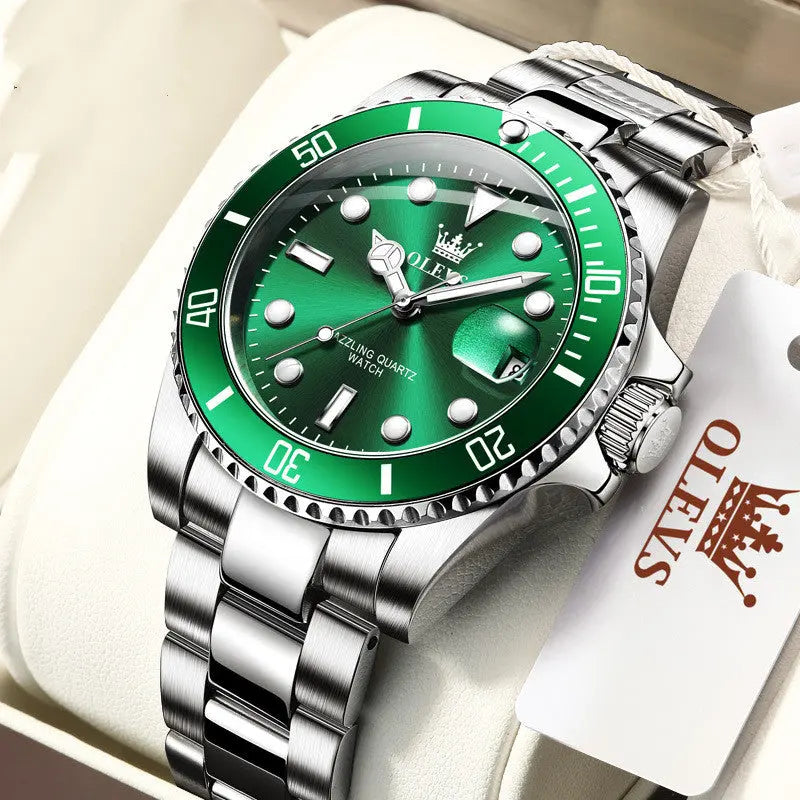 Watches Green Water Ghost Quartz Waterproof Men - WAlMYe #