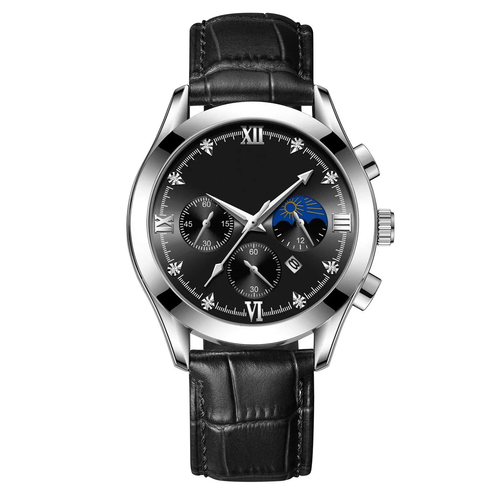 Waterproof Luminous Calendar Men's Fashion Genuine Leather Watch - WAlMYe #