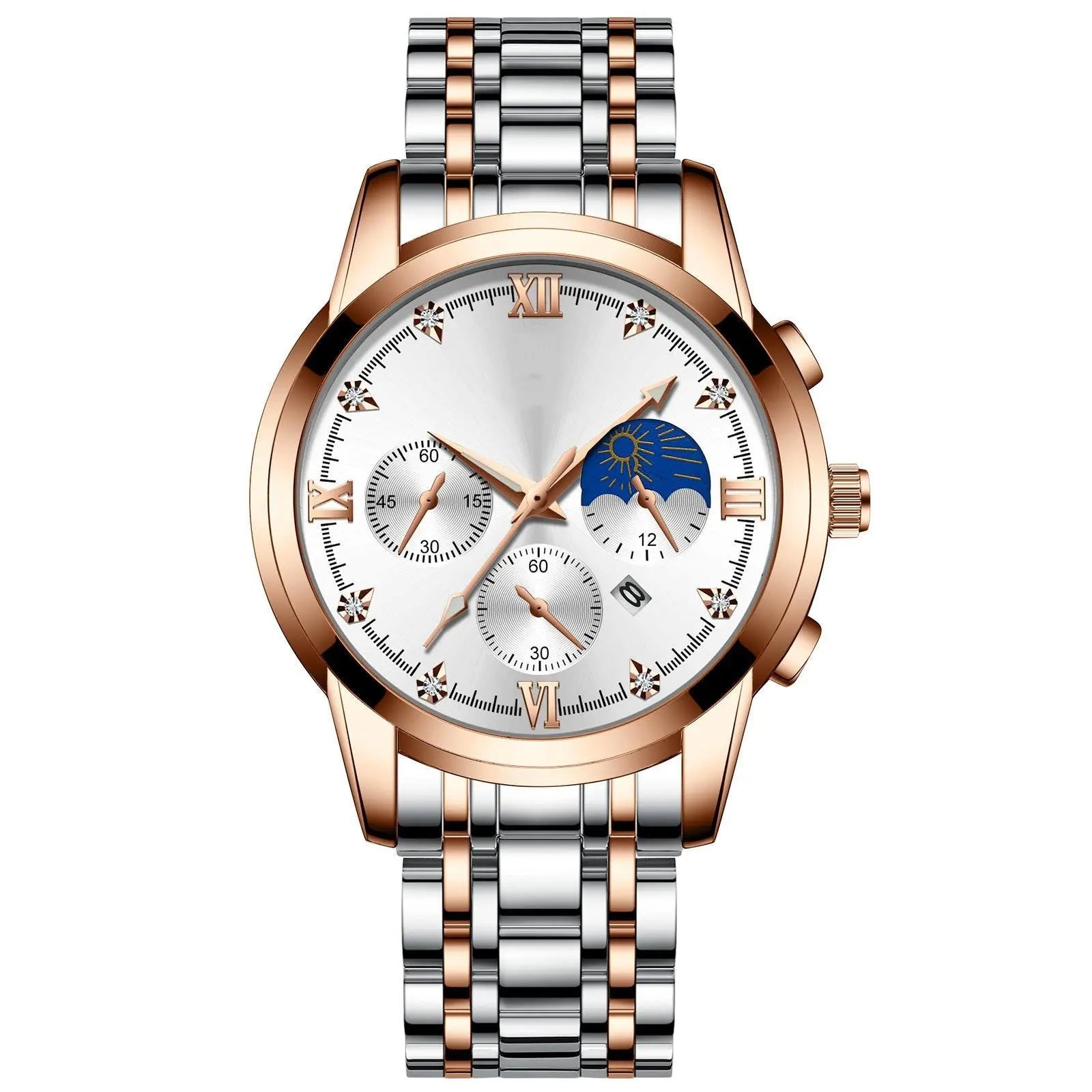 Waterproof Luminous Calendar Men's Fashion Genuine Leather Watch - WAlMYe #