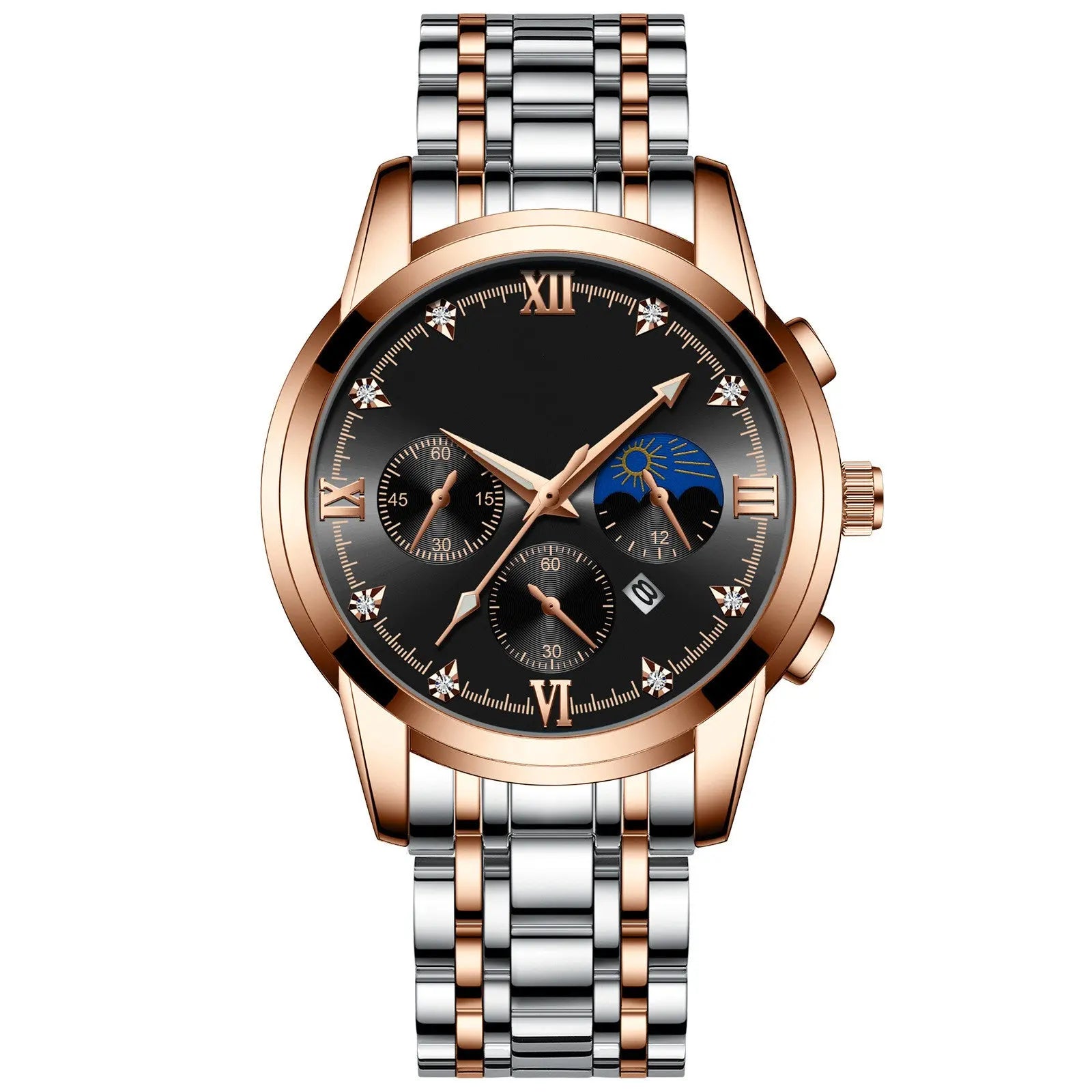 Waterproof Luminous Calendar Men's Fashion Genuine Leather Watch - WAlMYe #