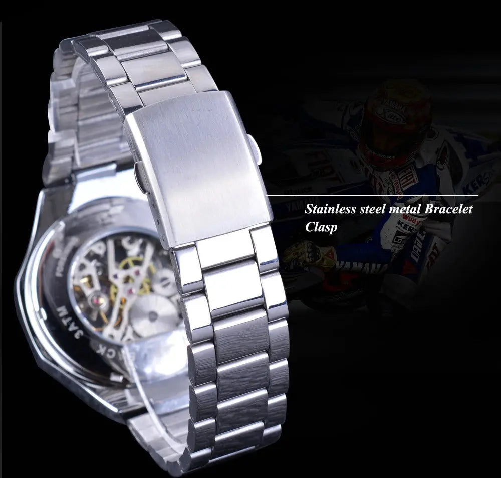 Waterproof Steel Band Mechanical Watch - WAlMYe #
