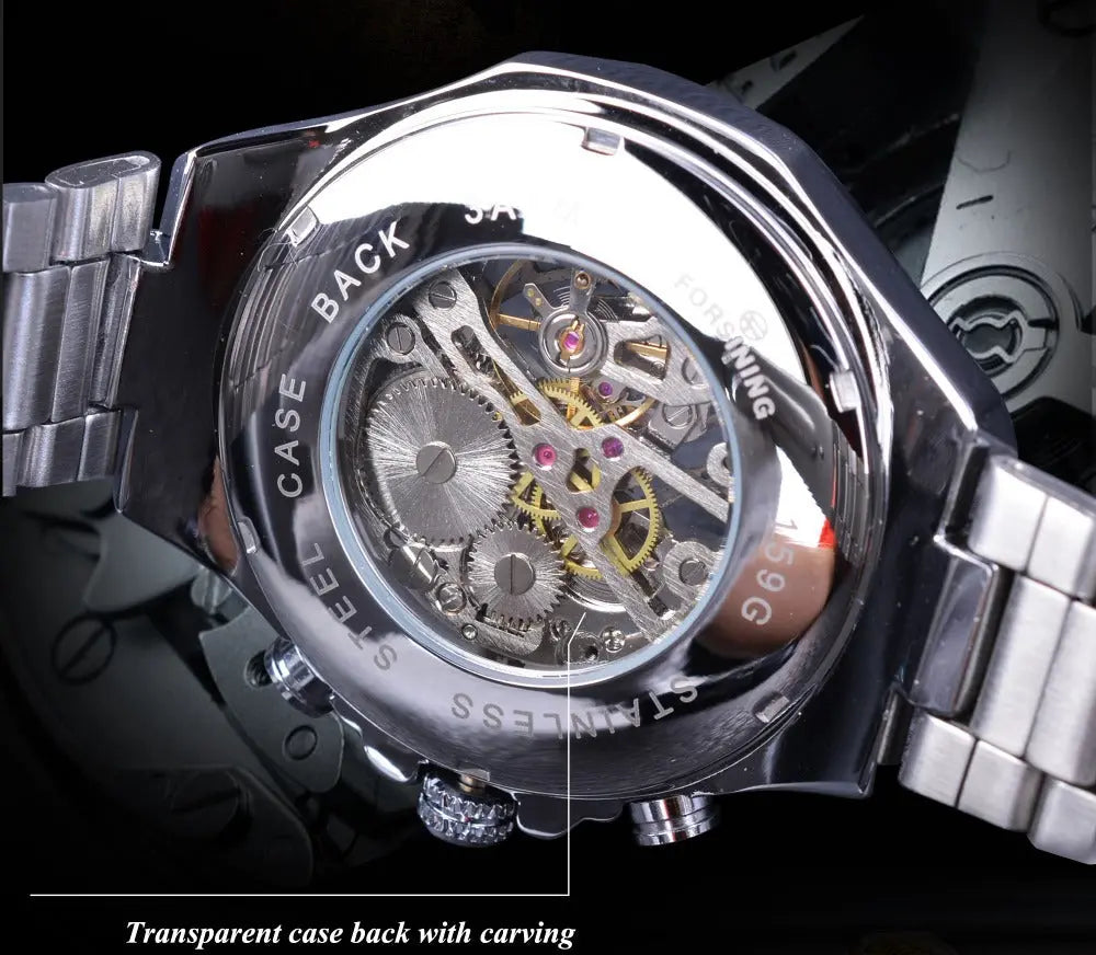 Waterproof Steel Band Mechanical Watch - WAlMYe #