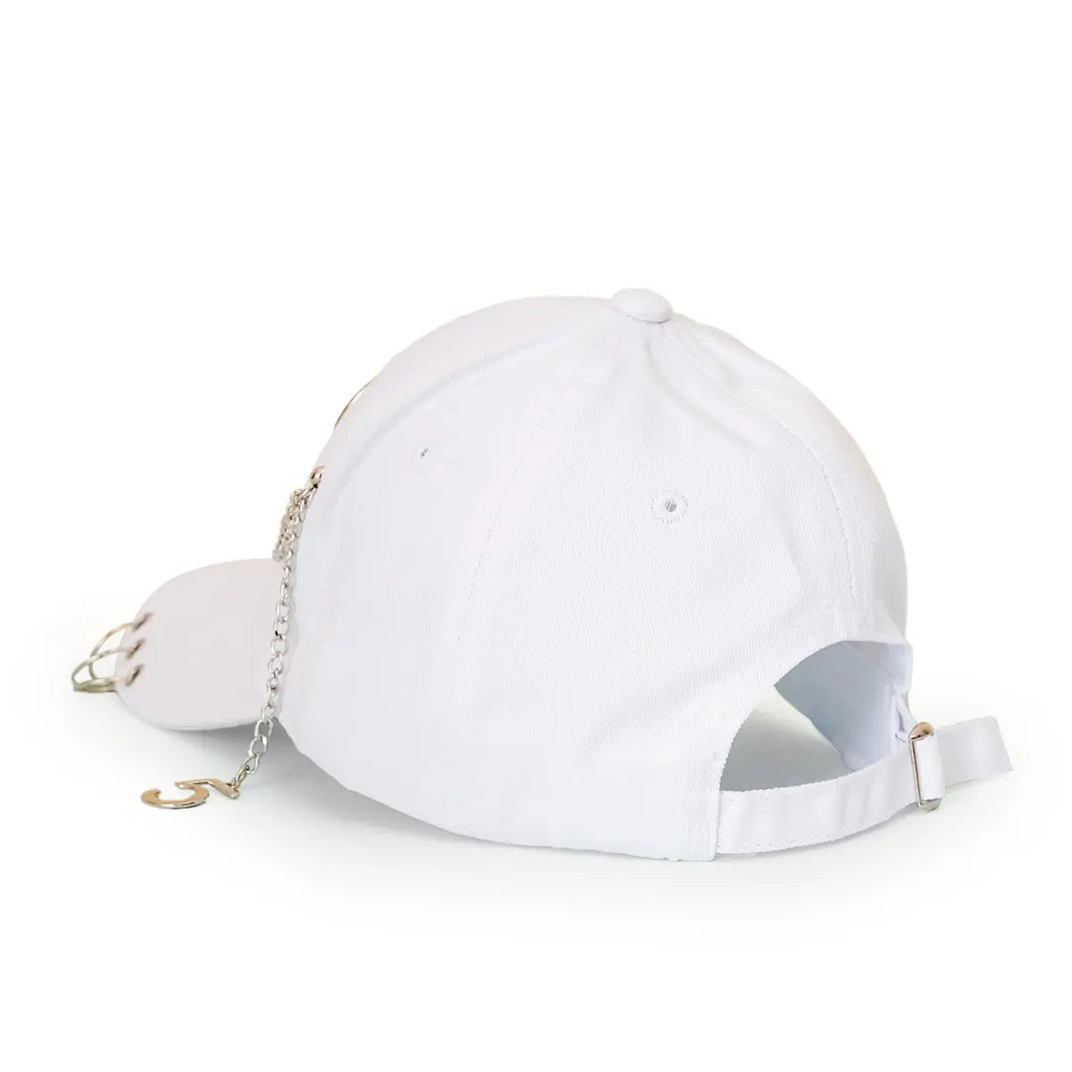 Wide-brimmed Baseball Hat With Chain Hoop - WAlMYe #