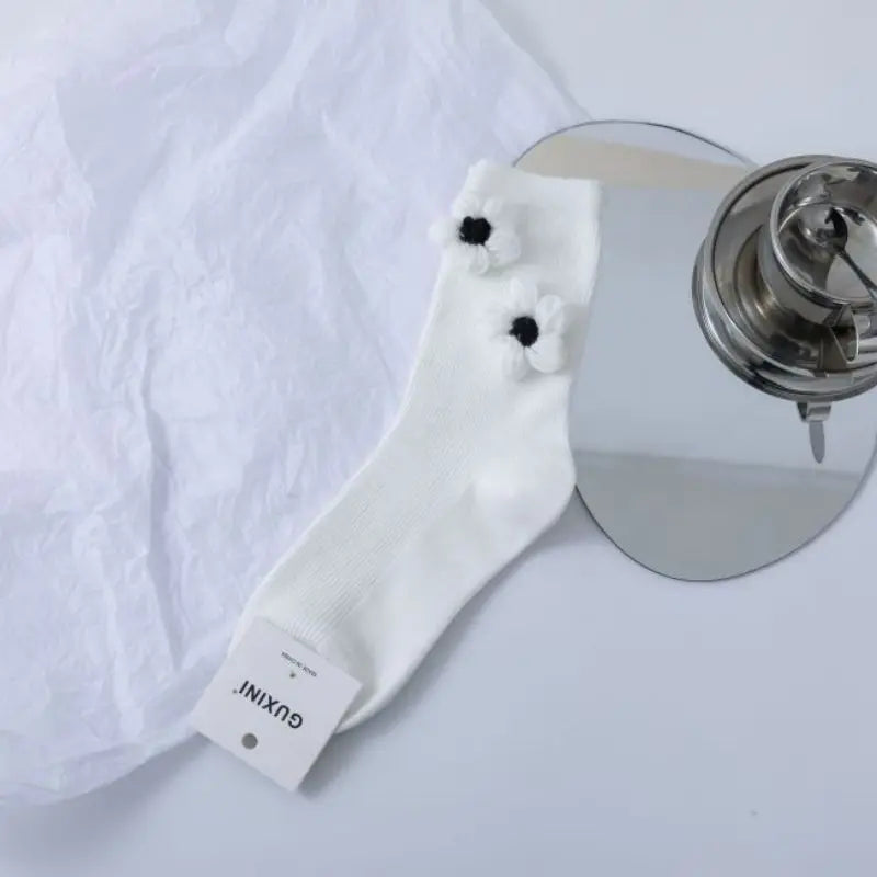 Women's Fashion Three-dimensional Handmade Flower Socks - WAlMYe #