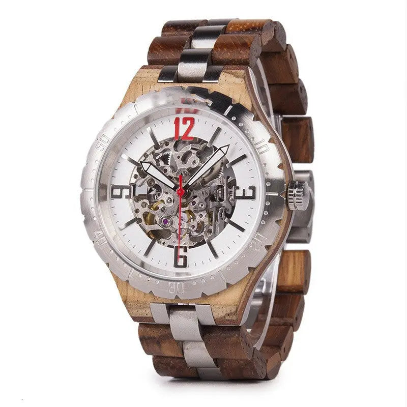 Wooden Automatic Mechanical Watches Men Luxury - WAlMYe #