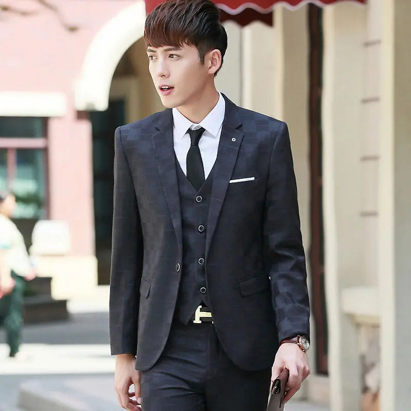Young Handsome Groom Wedding Suit - WAlMYe #