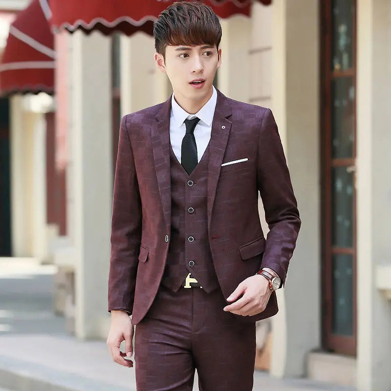 Young Handsome Groom Wedding Suit - WAlMYe #