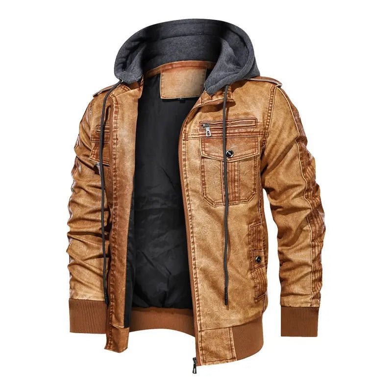A tough leather jacket with velvet - WAlMYe #