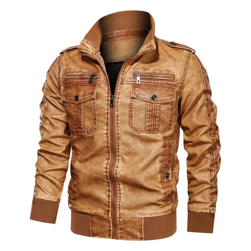 A tough leather jacket with velvet - WAlMYe #
