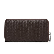 Load image into Gallery viewer, Men&#39;s Simple Leather Woven Pattern Wallet
