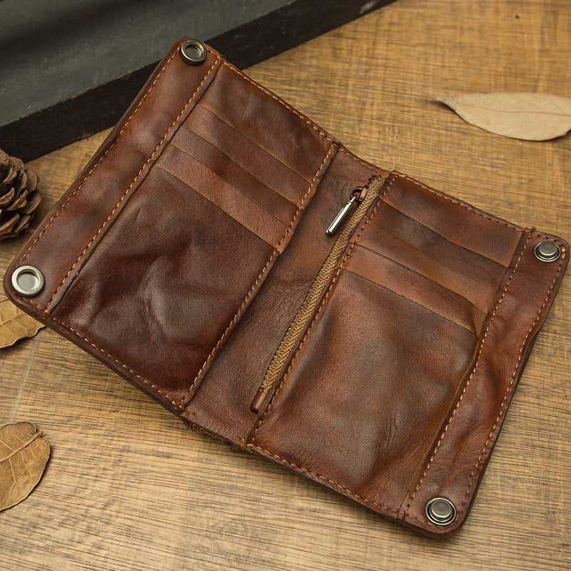 Handmade Cowhide Full Leather Large Capacity Wallet - WAlMYe #