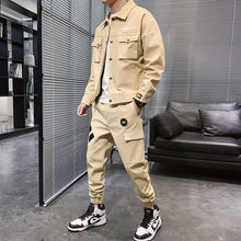 Load image into Gallery viewer, Jacket Men&#39;s Casual Suit Korean Version Of The Trend Of Slim And Handsome A Set Of Clothes
