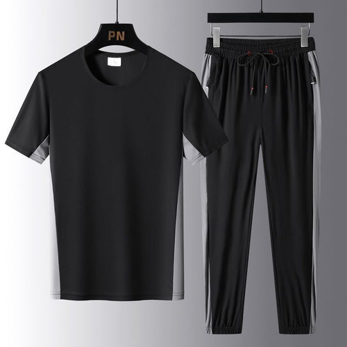 Ice Silk Plus Fat Large Size Breathable Trend Sports And Leisure Suit - WAlMYe #