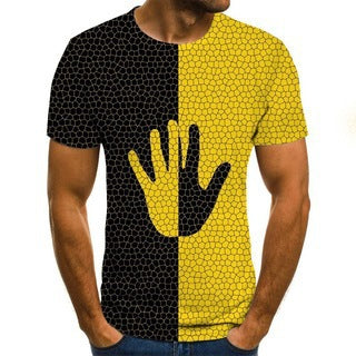 Fashion Star Flag Print Casual Men's Short Sleeve - WAlMYe #
