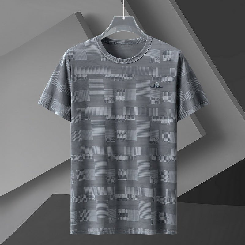 Add Fertilizer To Increase Men's Quick-drying Ice Silk All-match Half-sleeved T-shirt - WAlMYe #