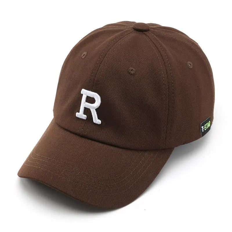 Adjustable Cap Letter R Embroidery Unisex Baseball Cap - WAlMYe #