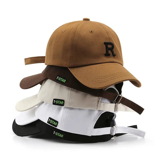 Adjustable Cap Letter R Embroidery Unisex Baseball Cap - WAlMYe #