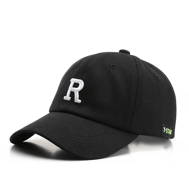 Adjustable Cap Letter R Embroidery Unisex Baseball Cap - WAlMYe #