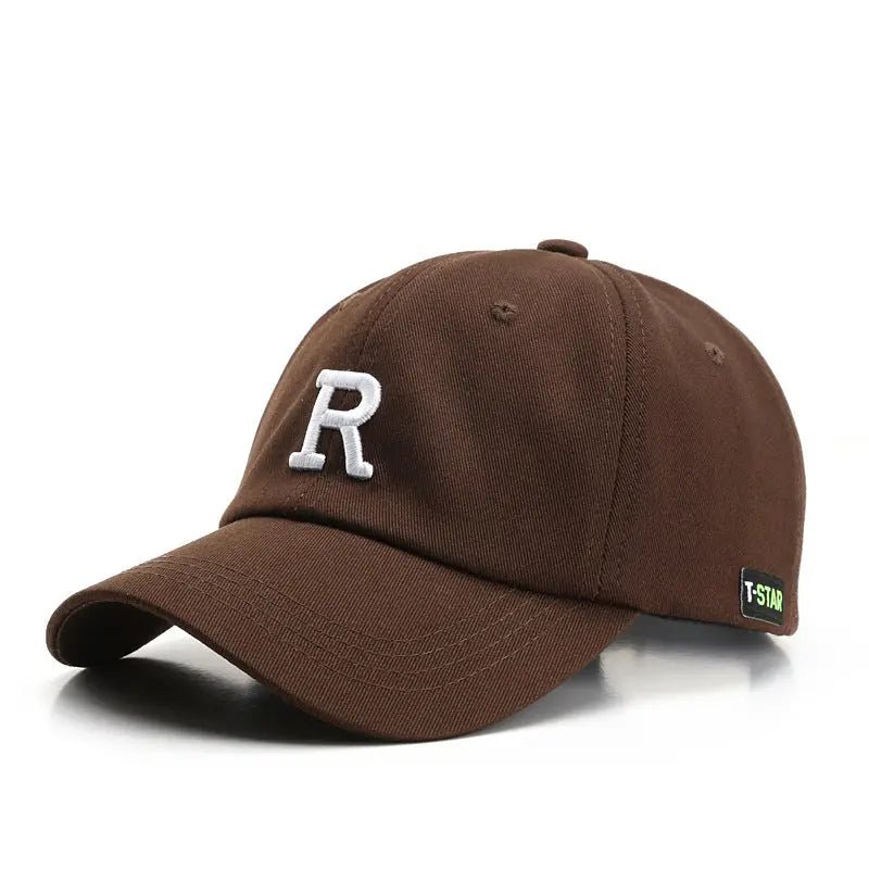 Adjustable Cap Letter R Embroidery Unisex Baseball Cap - WAlMYe #