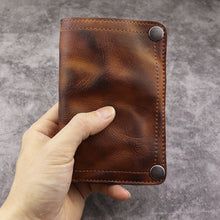 Load image into Gallery viewer, Men&#39;s Handmade Vertical Wallet With Multiple Card Slots
