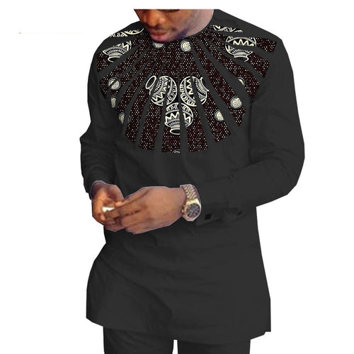 African Ethnic Printing Batik Cotton Men'S Casual Suit - WAlMYe #