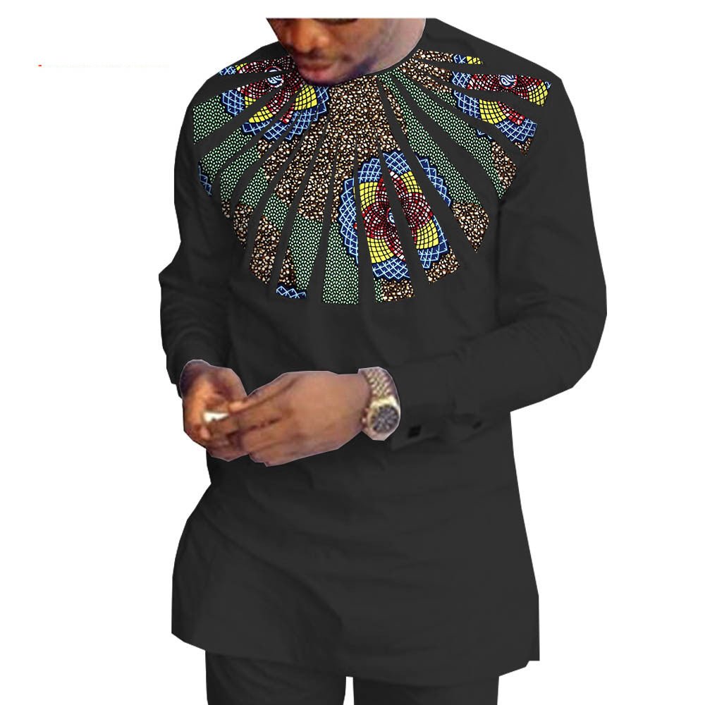 African Ethnic Printing Batik Cotton Men'S Casual Suit - WAlMYe #