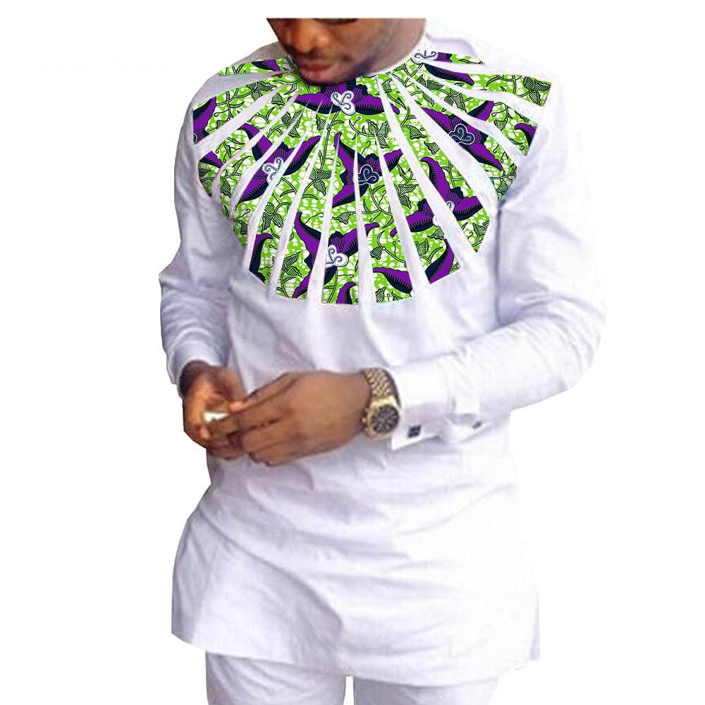 African Ethnic Printing Batik Cotton Men'S Casual Suit - WAlMYe #