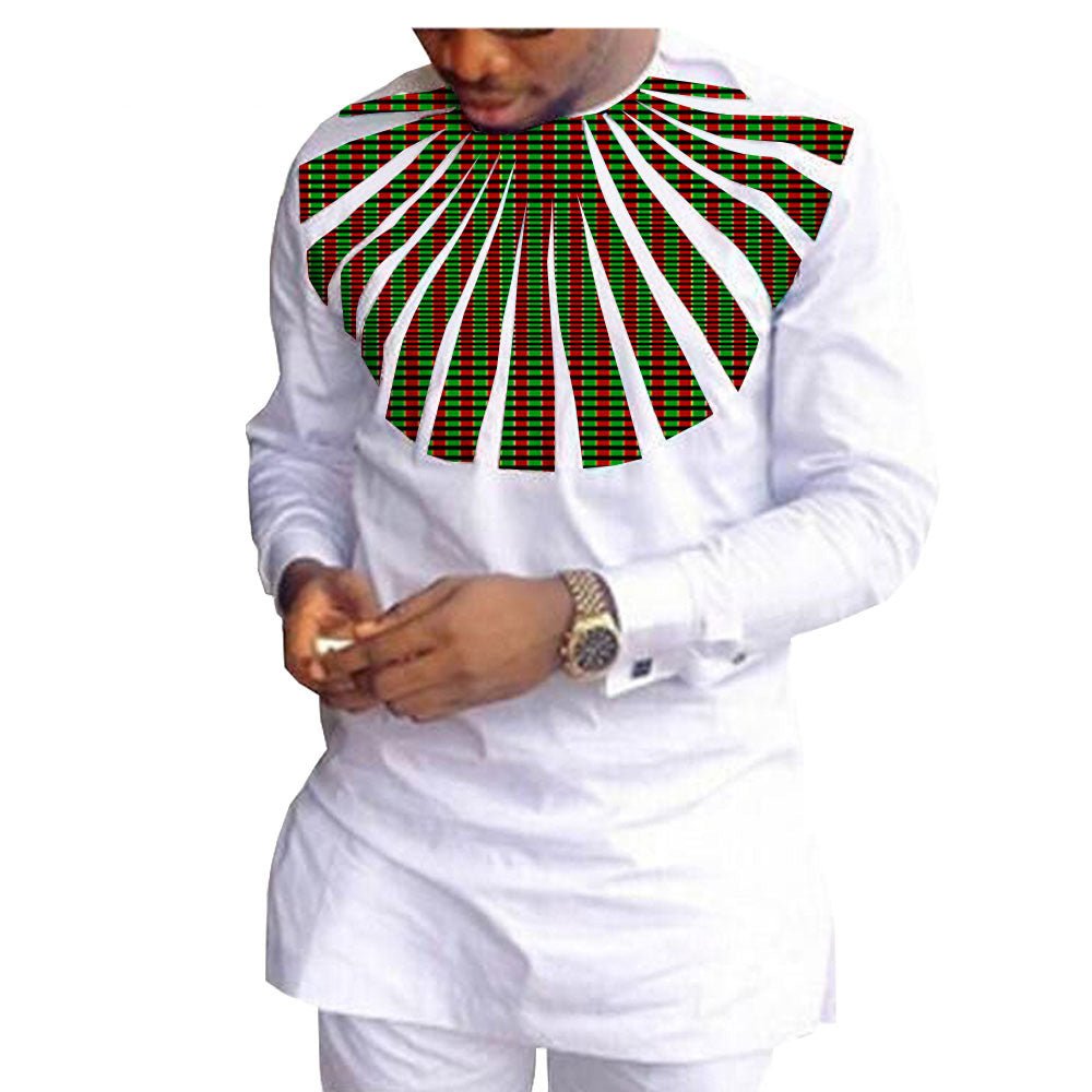 African Ethnic Printing Batik Cotton Men'S Casual Suit - WAlMYe #