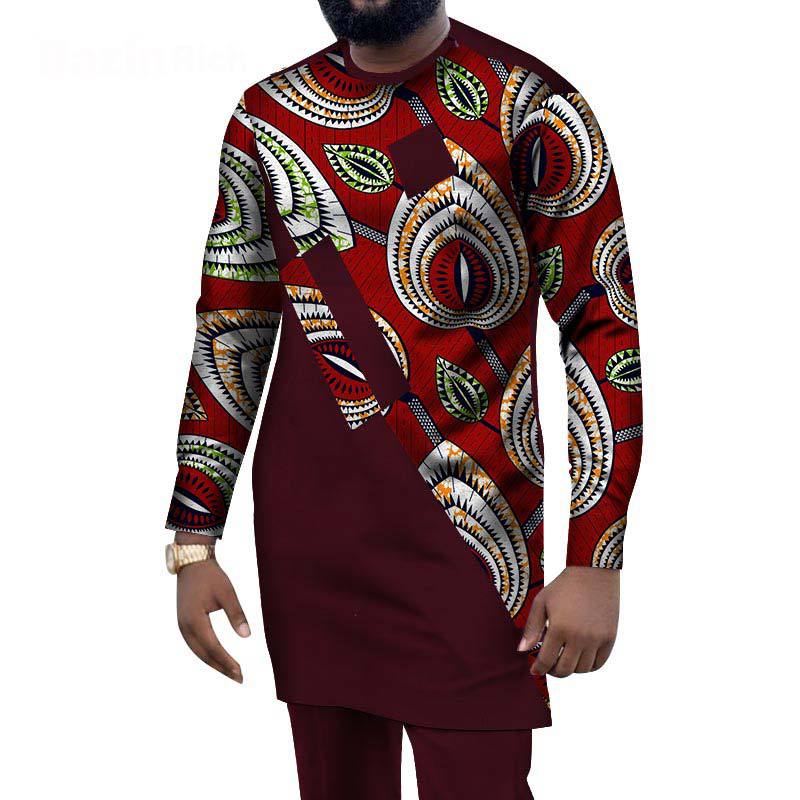 African Ethnic Style Men'S Casual Suit African Ethnic Wax Cloth Men'S Suit Cross-Border E-Commerce Supply Wholesale - WAlMYe #