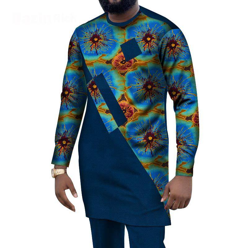 African Ethnic Style Men'S Casual Suit African Ethnic Wax Cloth Men'S Suit Cross-Border E-Commerce Supply Wholesale - WAlMYe #