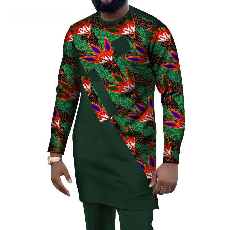 African Ethnic Style Men'S Casual Suit African Ethnic Wax Cloth Men'S Suit Cross-Border E-Commerce Supply Wholesale - WAlMYe #