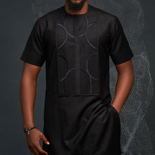 Load image into Gallery viewer, African Ethnic Style Short Sleeve Medium Length Shirt T-Shirt - WAlMYe #
