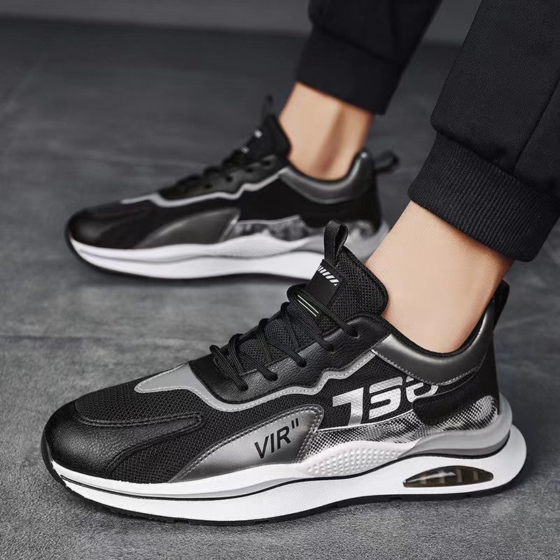 Air Cushion Mesh Sneakers Personalized Fashion Lace Up Sports Shoes Men Casual Versatile Breathable Walking Running Shoes - WAlMYe #