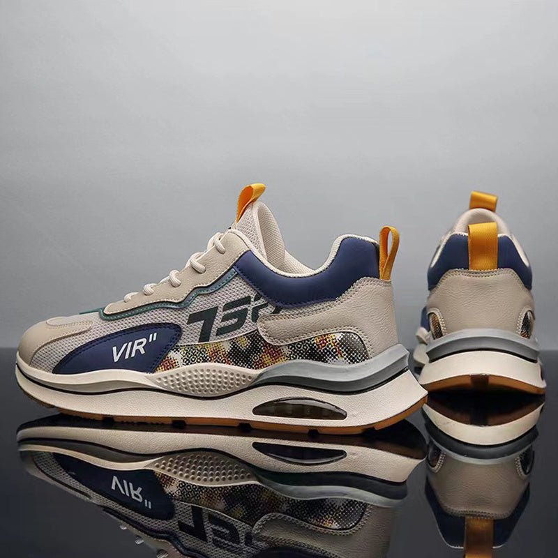 Air Cushion Mesh Sneakers Personalized Fashion Lace Up Sports Shoes Men Casual Versatile Breathable Walking Running Shoes - WAlMYe #