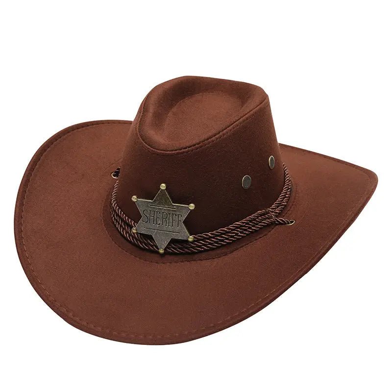 American Trend Three Ropes Chicken Feather Travel Shaping Cowboy Hat - WAlMYe #