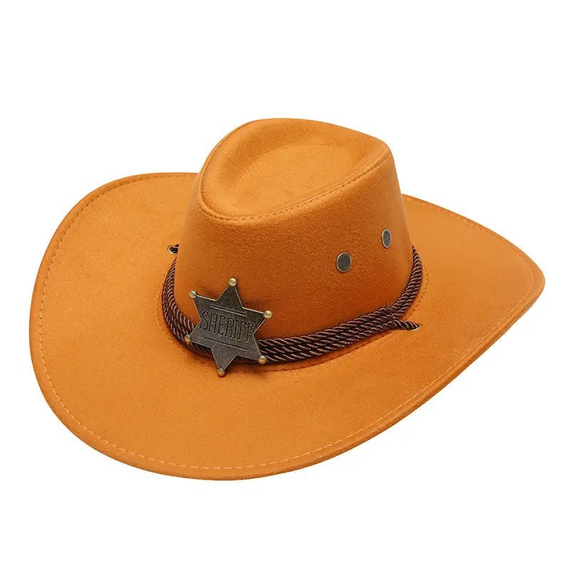 American Trend Three Ropes Chicken Feather Travel Shaping Cowboy Hat - WAlMYe #